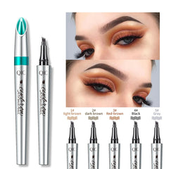 IUI QIC Four-Head Forked Brow Pencil | Smudge-Proof Liquid Brow Pencil for Natural Look