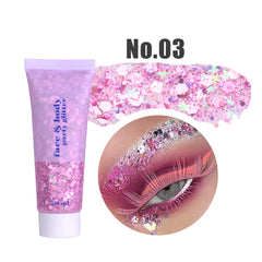 Glitter Gel Mermaid Scales Face & Body Lip Glitter Eyeshadow Holographic Shimmer for Stage Makeup