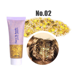 Glitter Gel Mermaid Scales Face & Body Lip Glitter Eyeshadow Holographic Shimmer for Stage Makeup