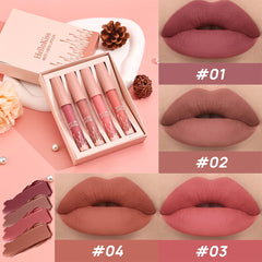 4-Piece Soft Matte Non-Stick, Long-Lasting Liquid Lipstick Set