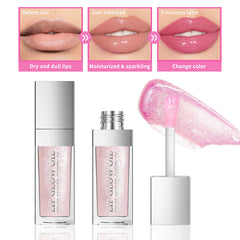 Dudu Hydrating Lip Oil - Transparent Glossy Lip Glaze, Glassy Shine for Moisturized Lips