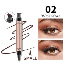 Double-headed Triangular Eyeliner Color Stamp Eyeliner Liquid Pen