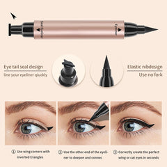 Double-headed Triangular Eyeliner Color Stamp Eyeliner Liquid Pen