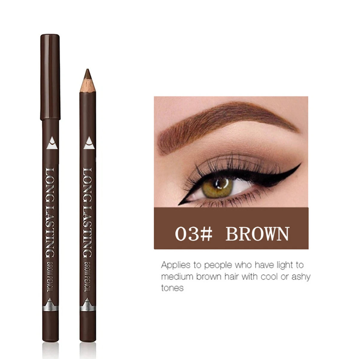 Wooden Long-Lasting Waterproof Sweat-Proof Eyebrow Pencil & Eyebag Eyeliner Gel Pencil Dual Use