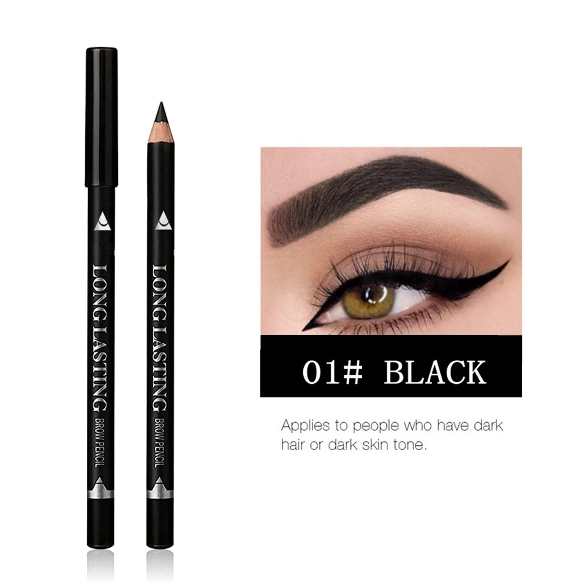 Wooden Long-Lasting Waterproof Sweat-Proof Eyebrow Pencil & Eyebag Eyeliner Gel Pencil Dual Use