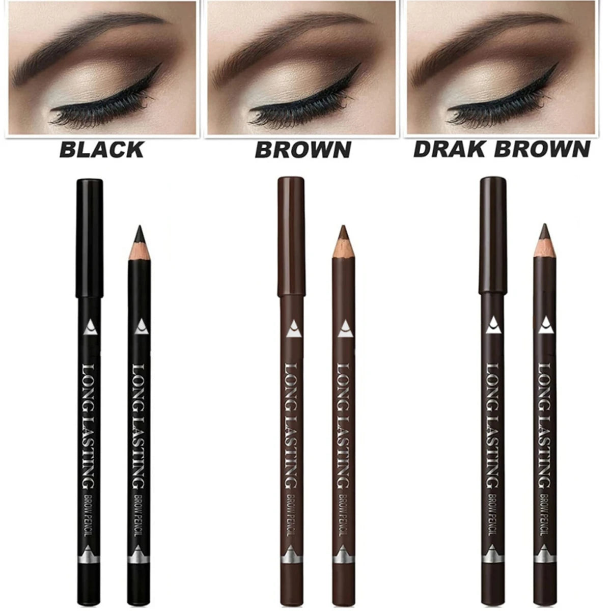 Wooden Long-Lasting Waterproof Sweat-Proof Eyebrow Pencil & Eyebag Eyeliner Gel Pencil Dual Use