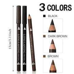 Wooden Long-Lasting Waterproof Sweat-Proof Eyebrow Pencil & Eyebag Eyeliner Gel Pencil Dual Use