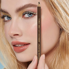 3-Color Ultra-Fine Wooden Eyebrow Pencil with Sharpener – Waterproof, Smudge-Proof, Long-Lasting Precision Brow Pencil