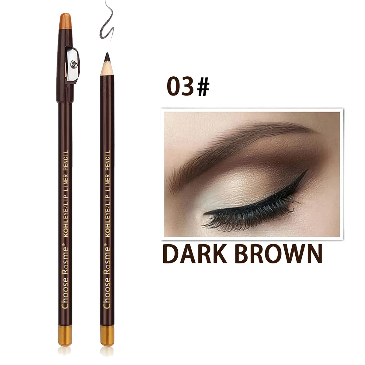 3-Color Ultra-Fine Wooden Eyebrow Pencil with Sharpener – Waterproof, Smudge-Proof, Long-Lasting Precision Brow Pencil