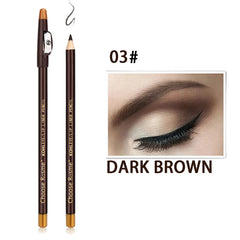 3-Color Ultra-Fine Wooden Eyebrow Pencil with Sharpener – Waterproof, Smudge-Proof, Long-Lasting Precision Brow Pencil