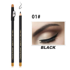 3-Color Ultra-Fine Wooden Eyebrow Pencil with Sharpener – Waterproof, Smudge-Proof, Long-Lasting Precision Brow Pencil