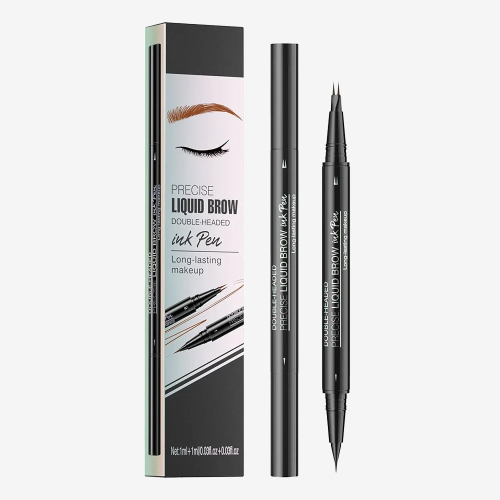 Waterproof Dual-Head Brow Pencil with Brow Brush | Natural, Smudge-Proof, Sweat-Resistant