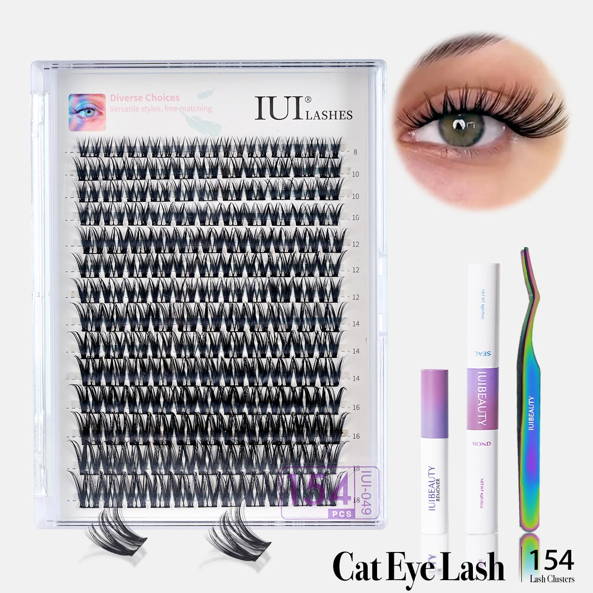 IUIBEAUTY® IUI® CLUSTER LASHES STARTER KIT