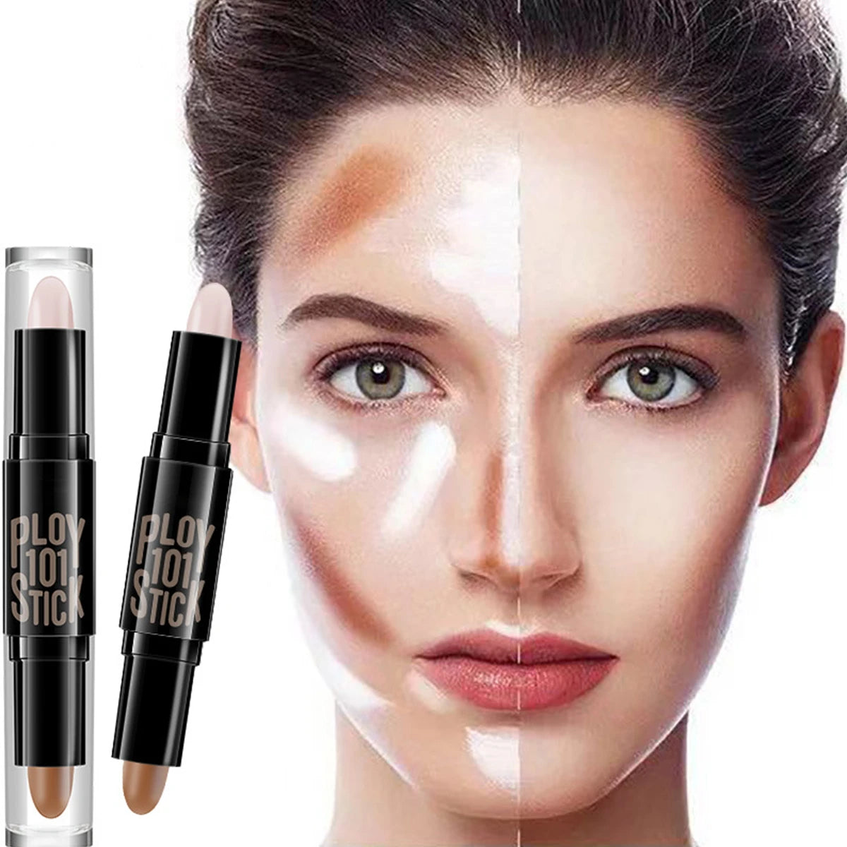 Dual-Ended Contour Stick - Highlight & Conceal for Effortless Face Shaping and Radiance