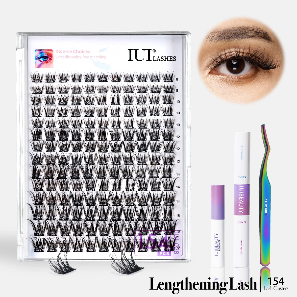 IUIBEAUTY® IUI® CLUSTER LASHES STARTER KIT